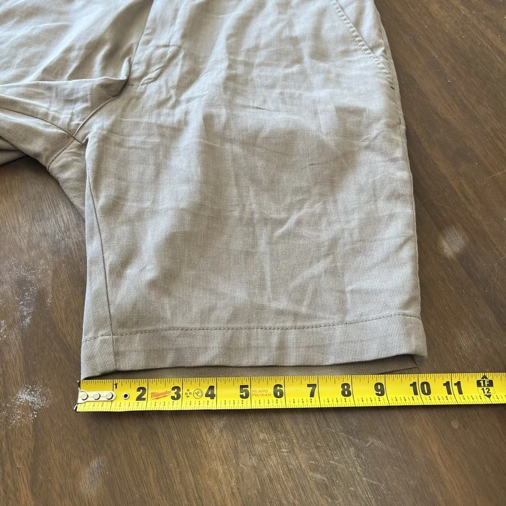 Ted Baker Chino Shorts Mens 36 Beige Cotton Stretch Mid Rise